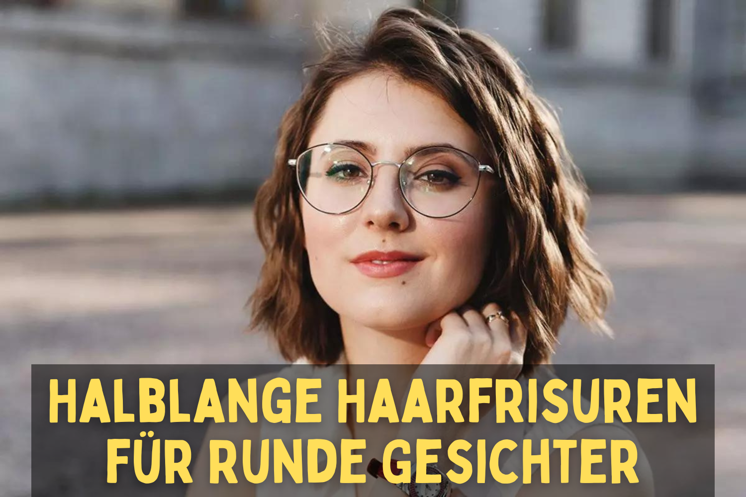 Halblange Haarfrisuren für Runde Gesichter