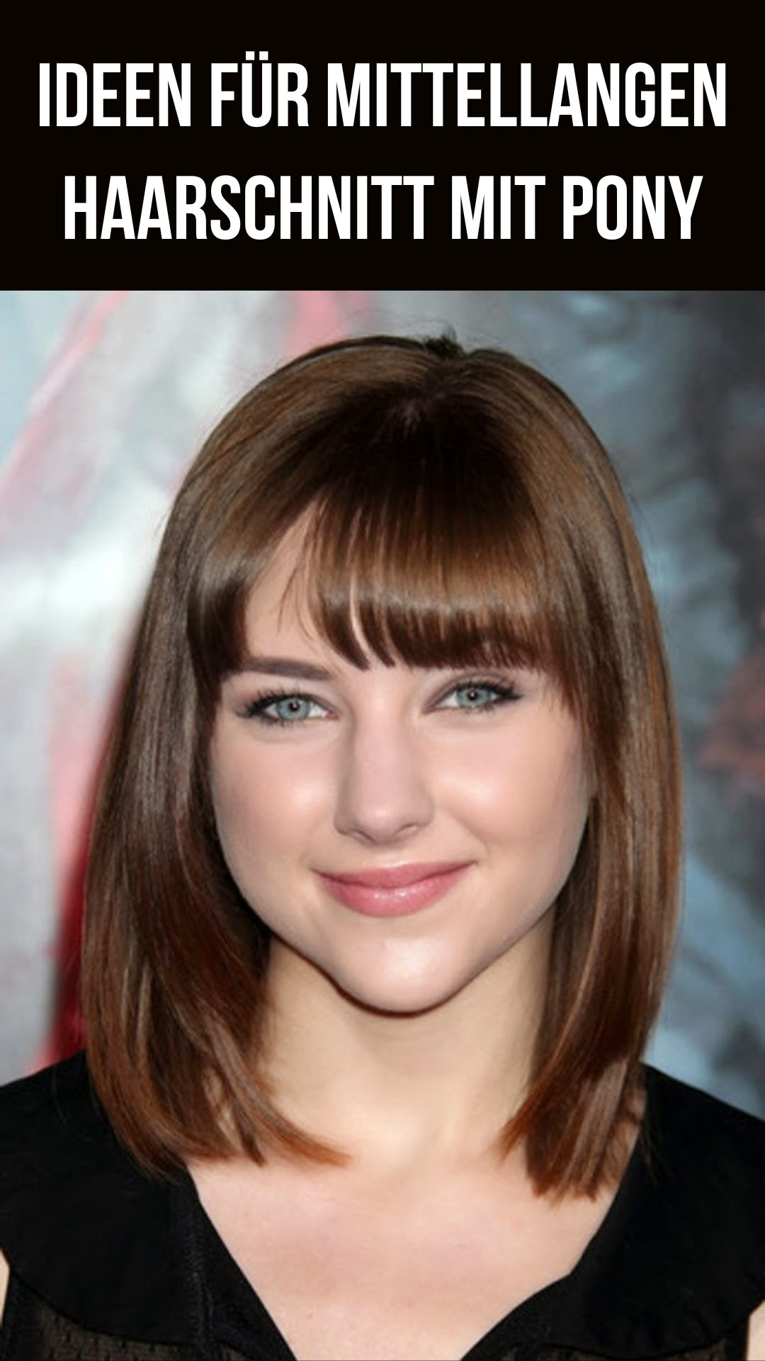 Mittellangen Haarschnitt mit Pony