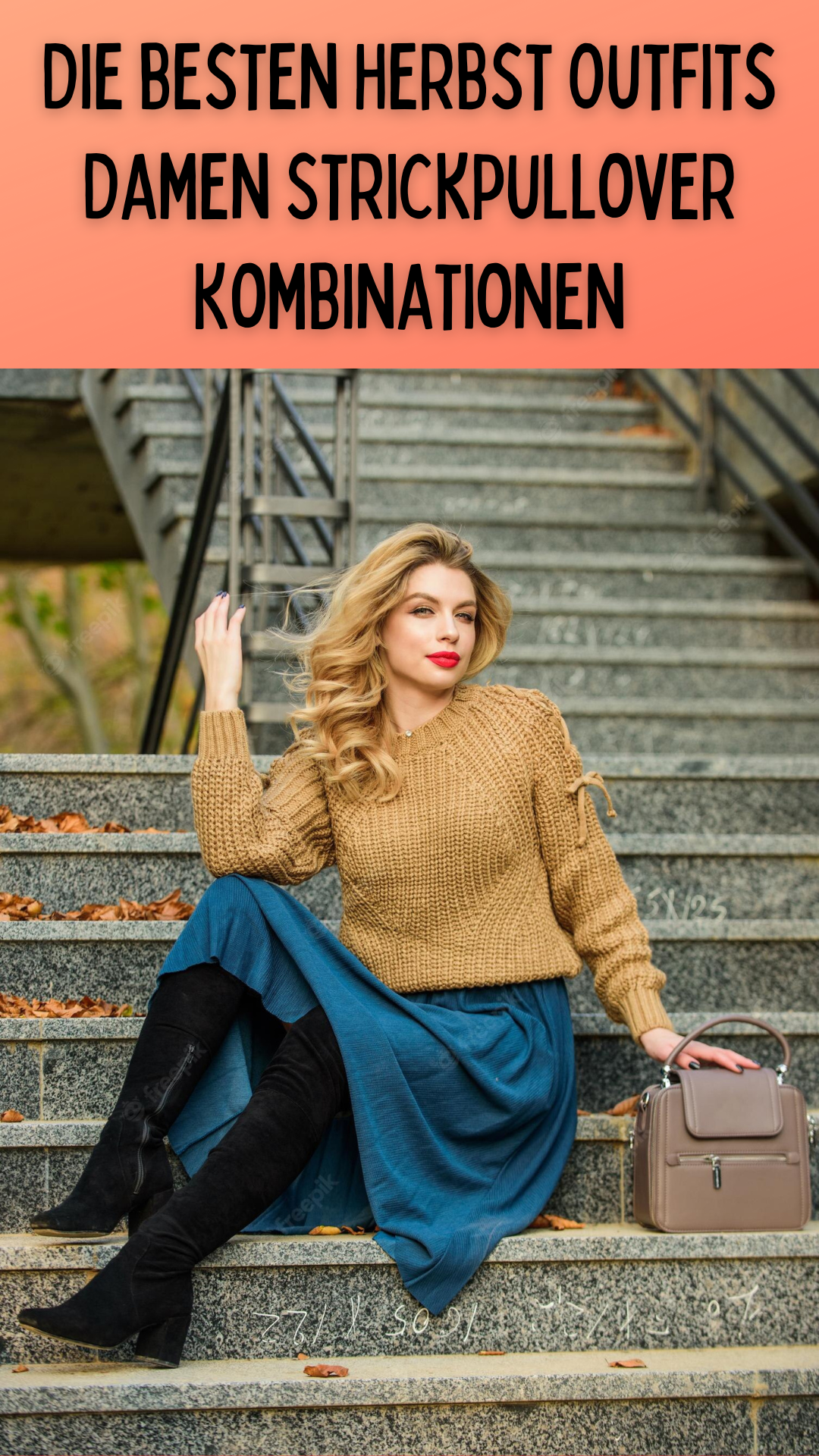 Die besten Herbst Outfits Damen Strickpullover Kombinationen