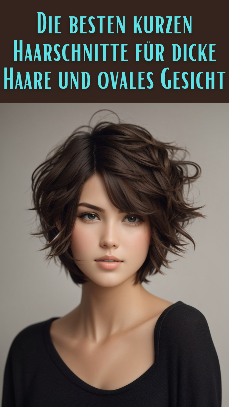 Die besten kurzen Haarschnitte für dicke Haare und ovales Gesicht: Ein