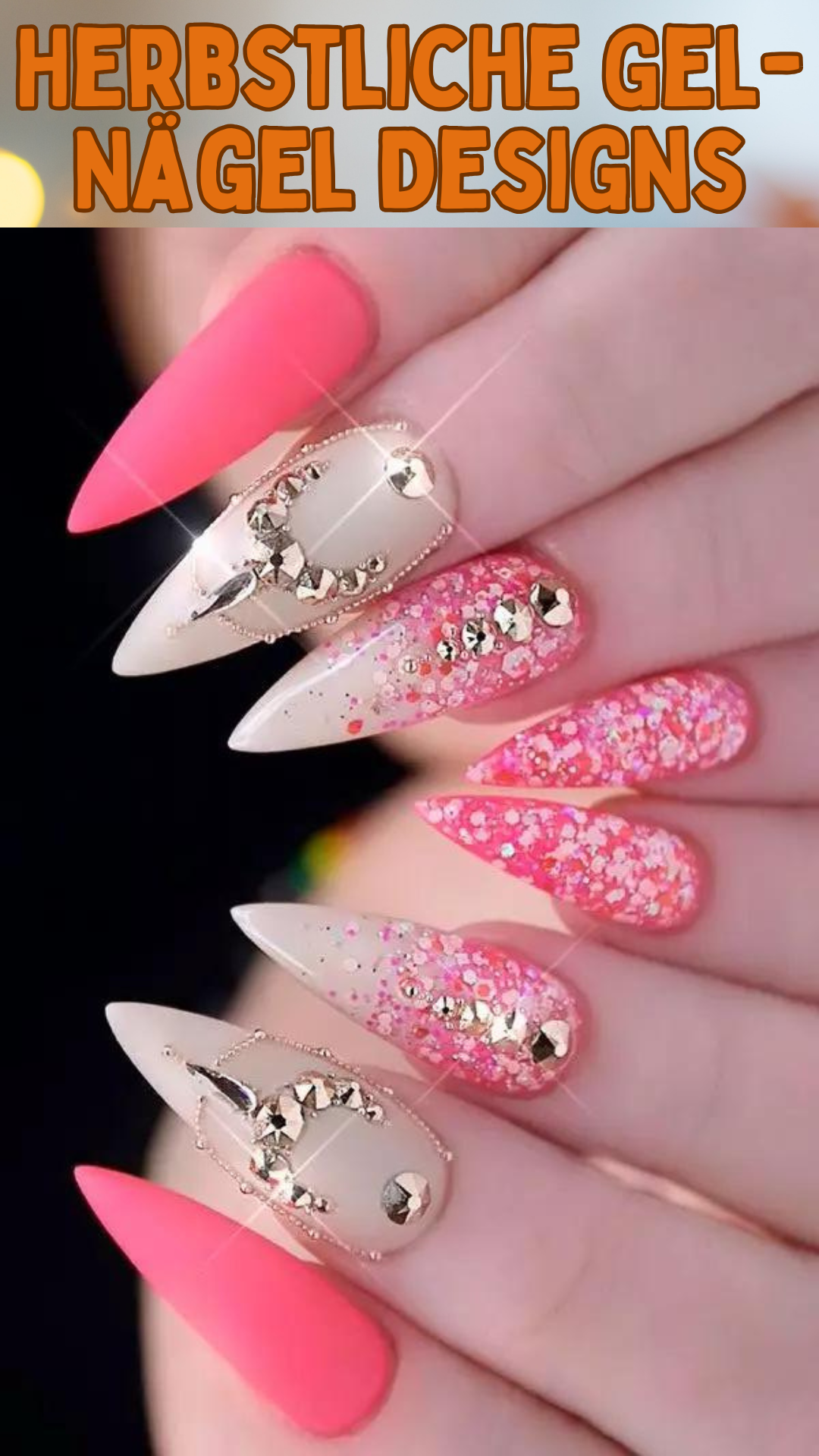 Herbstliche Gel-Nägel Designs