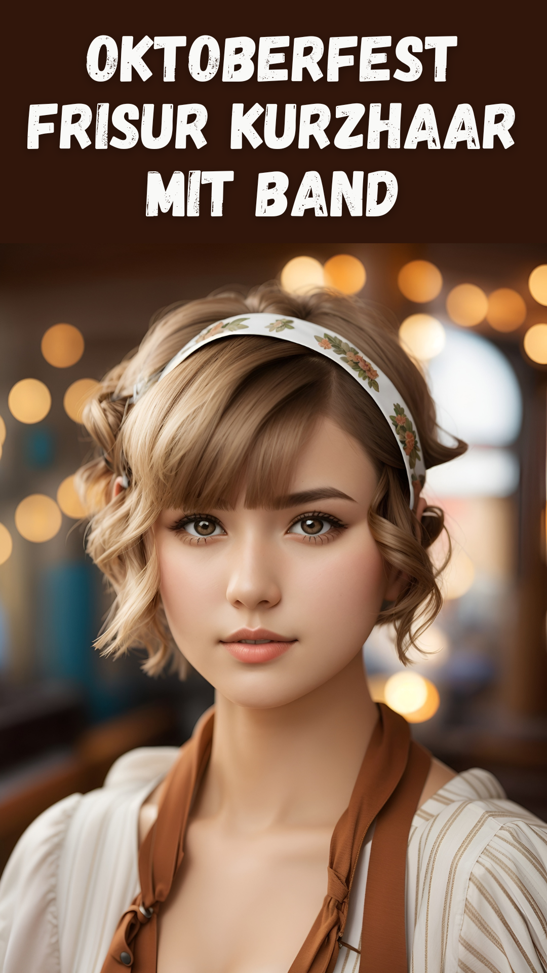 Oktoberfest Frisur Kurzhaar mit Band