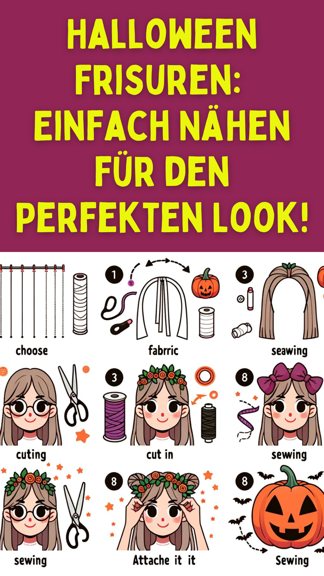 Halloween Frisuren: Einfach Nähen für den Perfekten Look! Halloween Frisuren: Einfach Nähen für den Perfekten Look!