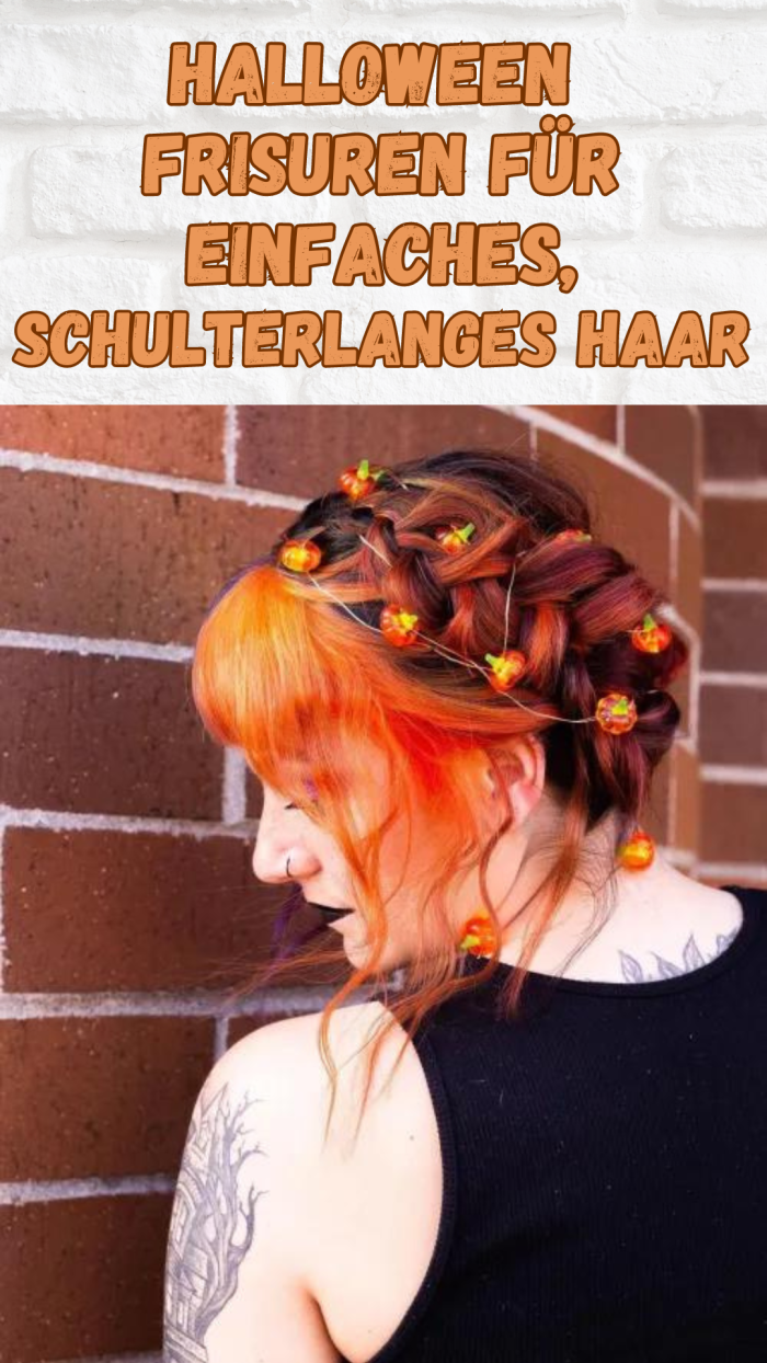 Halloween-Frisuren für einfaches, schulterlanges Haar