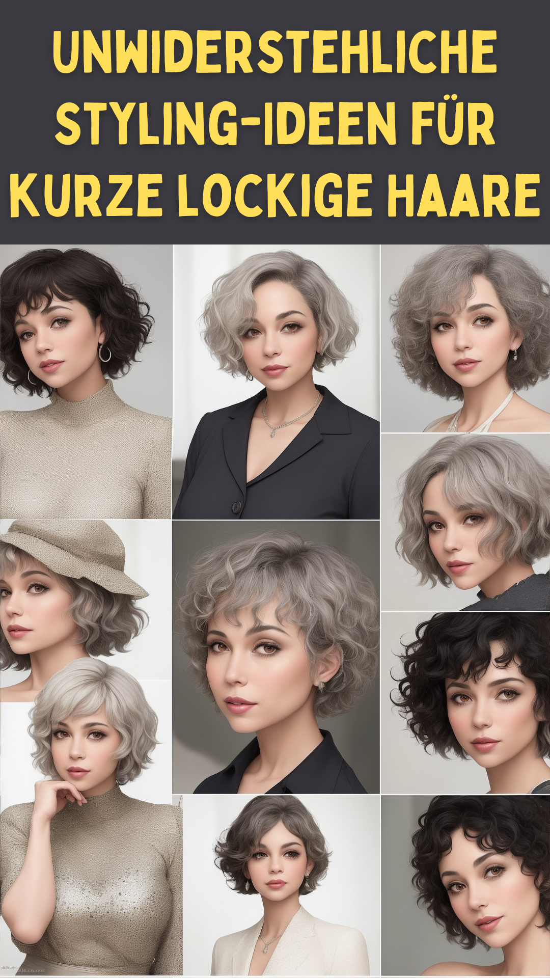 Unwiderstehliche Styling-Ideen für kurze lockige Haare