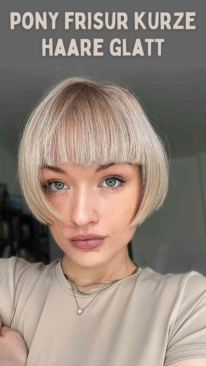 pony frisur kurze haare glatt
