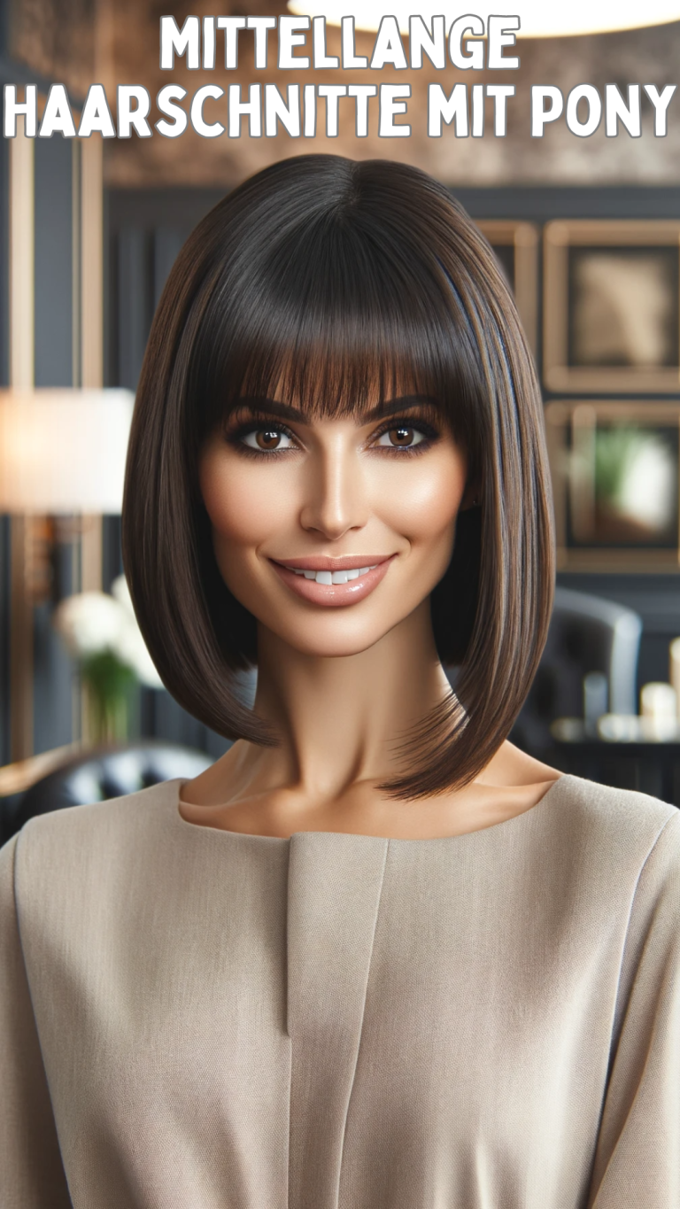 Mittellange Haarschnitte mit Pony: Der Trend, der Ihren Look Verwandelt ...
