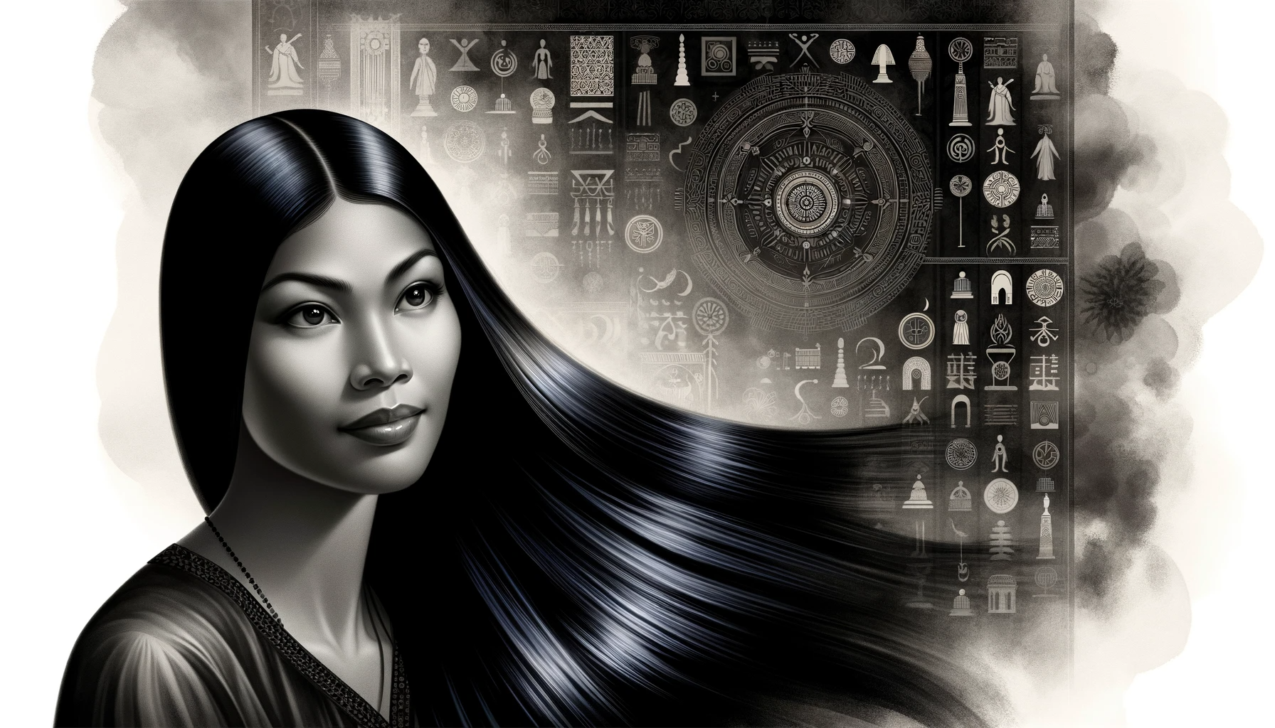 lange schwarze haare