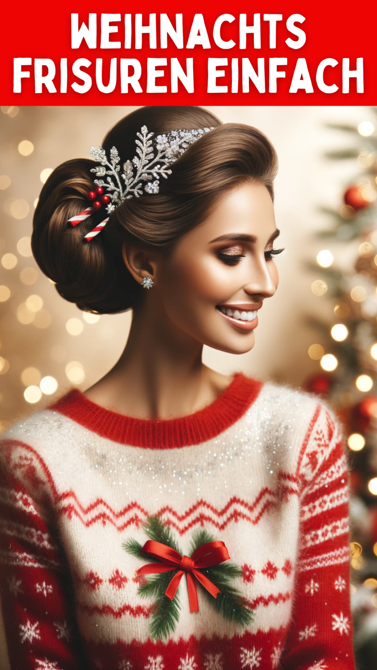 Einfache Weihnachtsfrisuren zum Verzaubern SchrittfürSchritt
