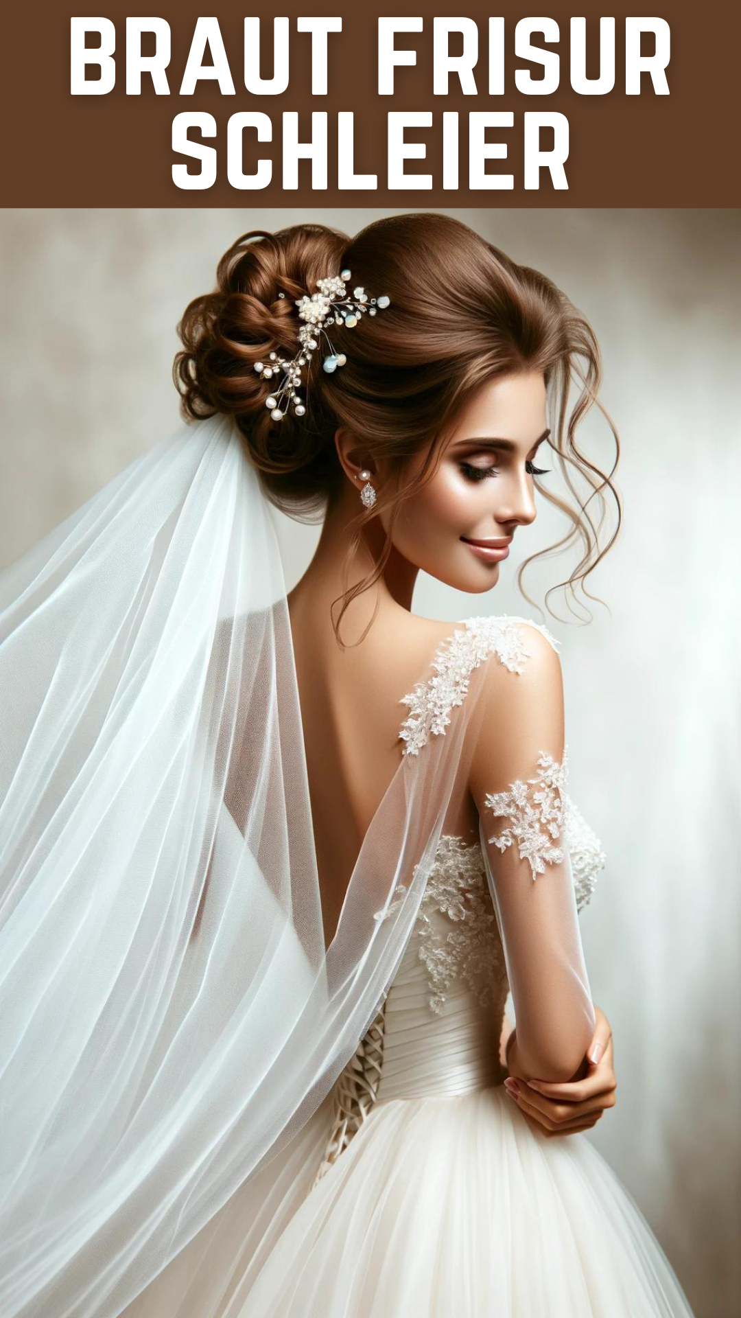 braut frisur schleier