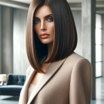 Verwandeln Sie Ihr Aussehen mit diesen trendigen schulterlangen Haarschnitten für glattes Haar