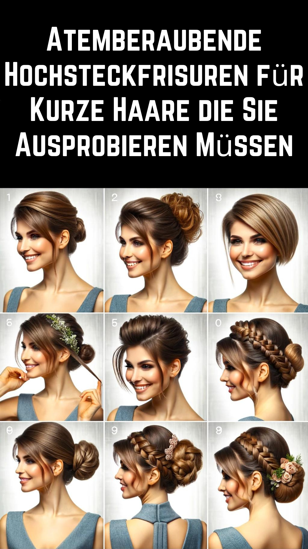 Atemberaubende Hochsteckfrisuren für Kurze Haare die Sie Ausprobieren Müssen