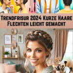 Trendfrisur 2024 Kurze Haare Flechten leicht gemacht