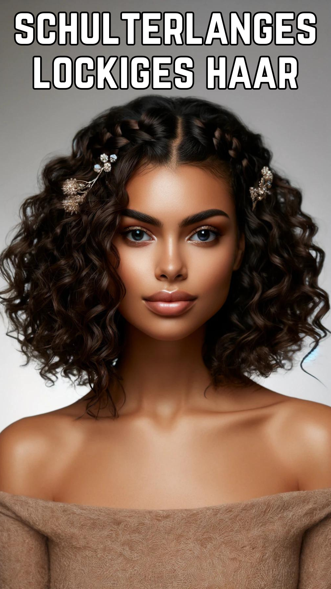schulterlanges lockiges haar
