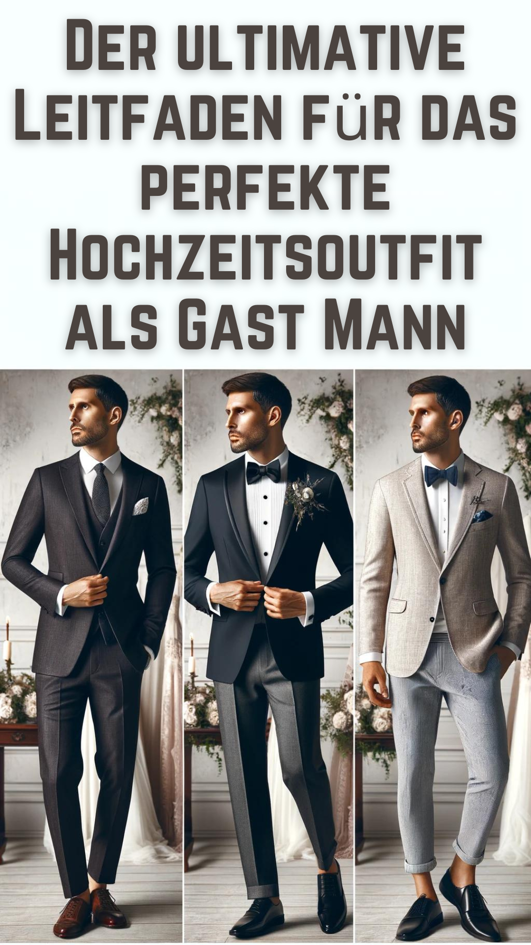 Der ultimative Leitfaden für das perfekte Hochzeitsoutfit als Gast Mann