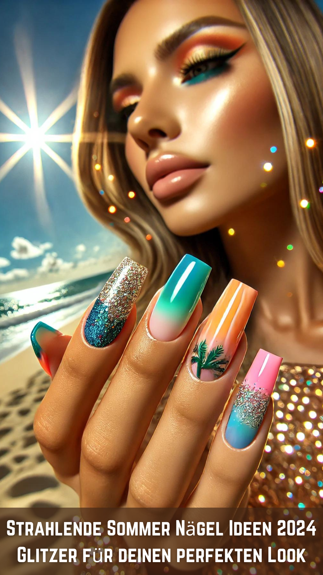 Strahlende Sommer Nägel Ideen 2024 Glitzer für deinen perfekten Look Strahlende Sommer Nägel Ideen 2024 Glitzer für deinen perfekten Look