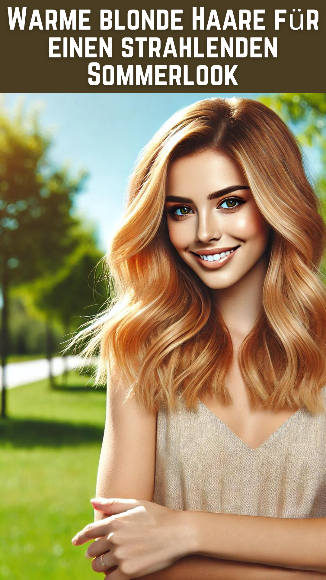 Warme blonde Haare für einen strahlenden Sommerlook