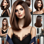 Perfekte schulterlange Haare glatt für einen eleganten Look