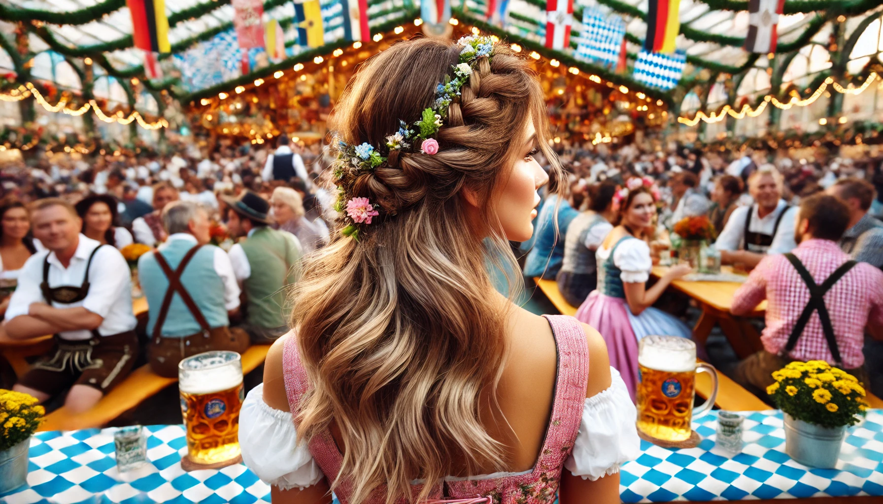oktoberfest frisur halboffen