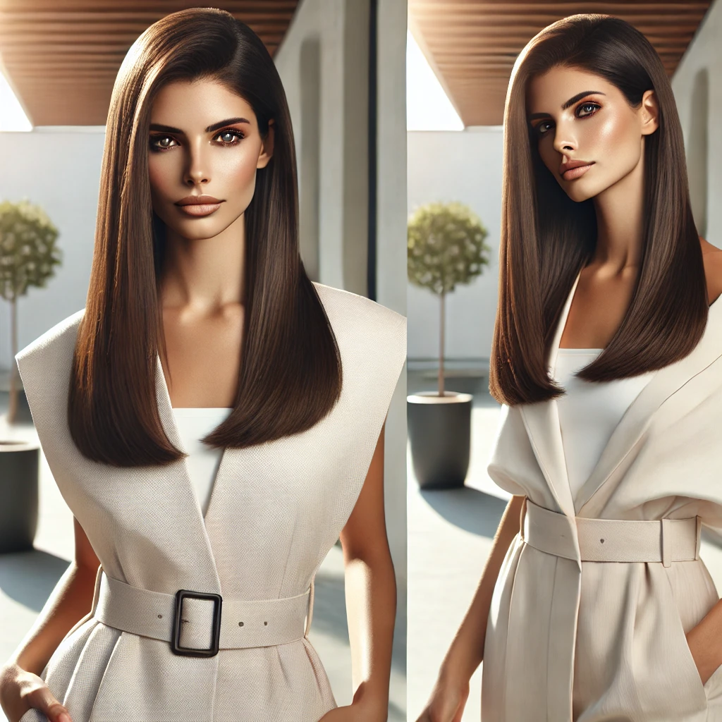 Sleek und Chic Sommer Frisuren 2025 Frauen mittellang