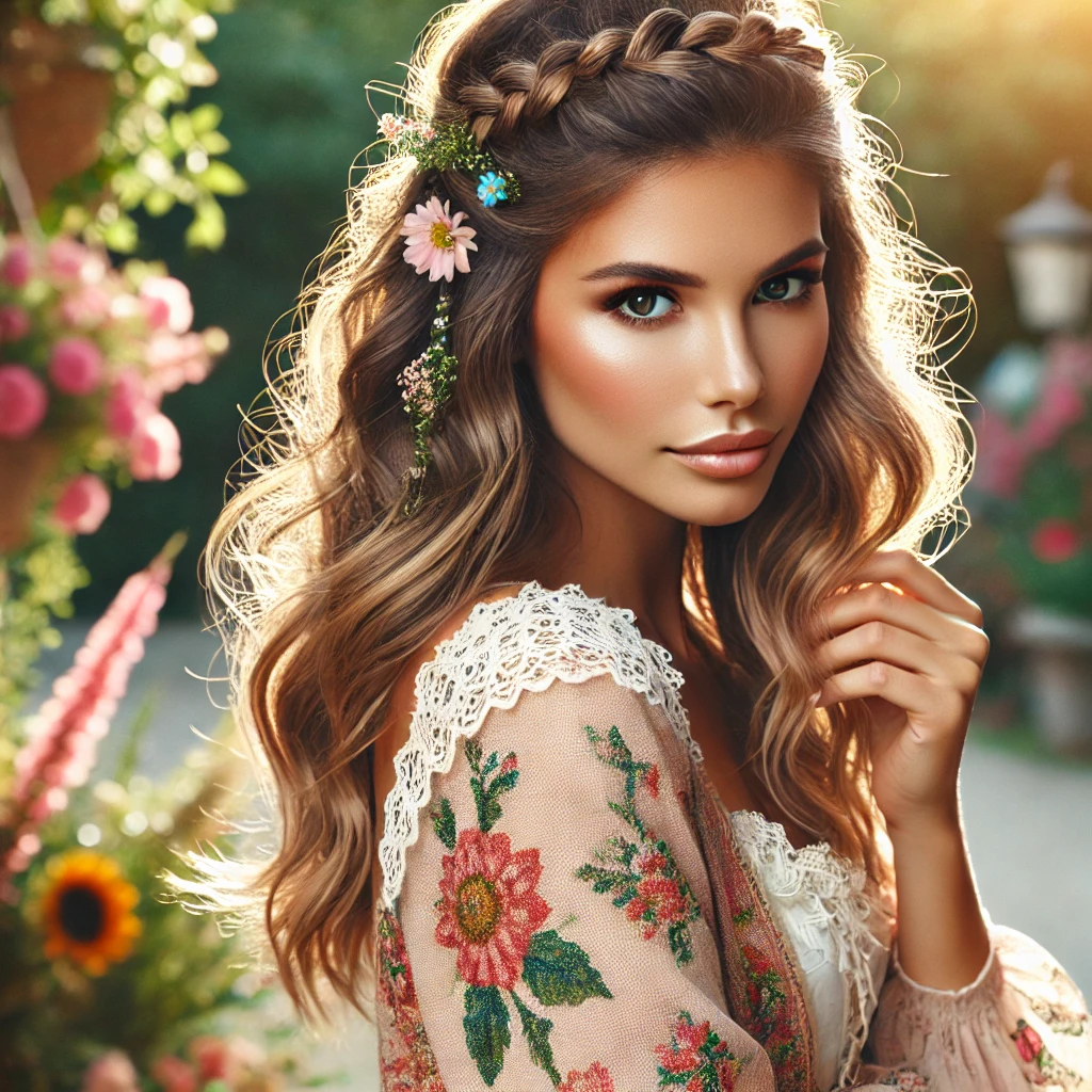 🌼 Boho Flechtfrisuren Sommer Frisuren 2025 Frauen mittellang