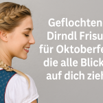 Geflochtene Dirndl Frisur für Oktoberfest die alle Blicke auf dich zieht