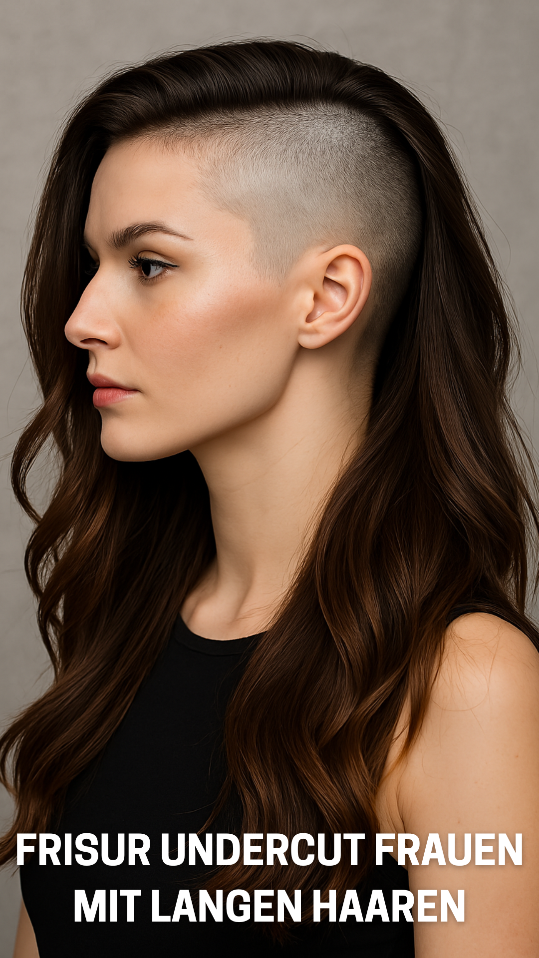 frisur undercut frauen mit langen haaren