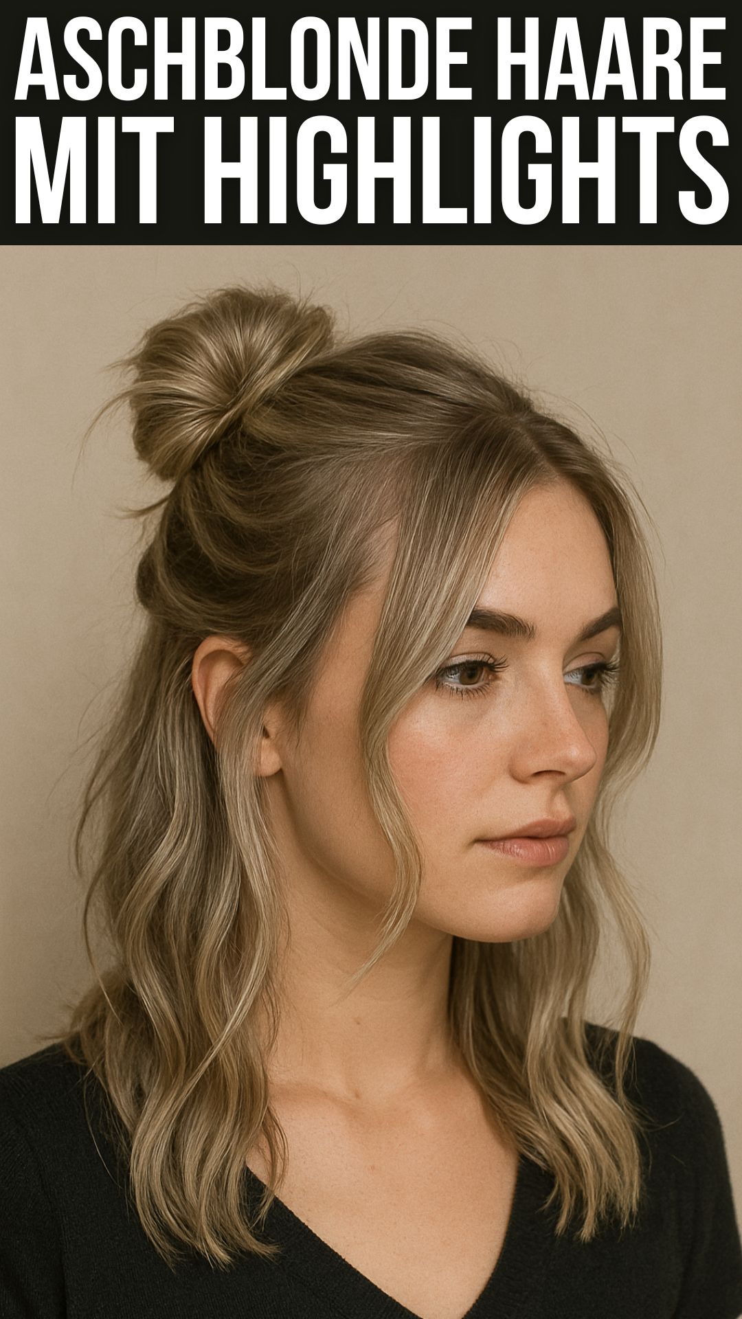 Aschblonde Haare mit Highlights