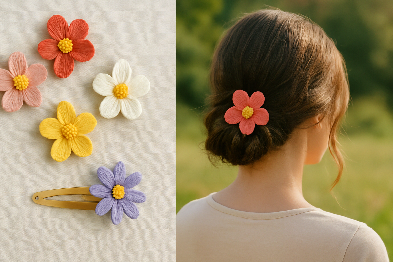 Diese Frisuren mit Blumen Klammer sind so schön dass du nie wieder ohne willst
