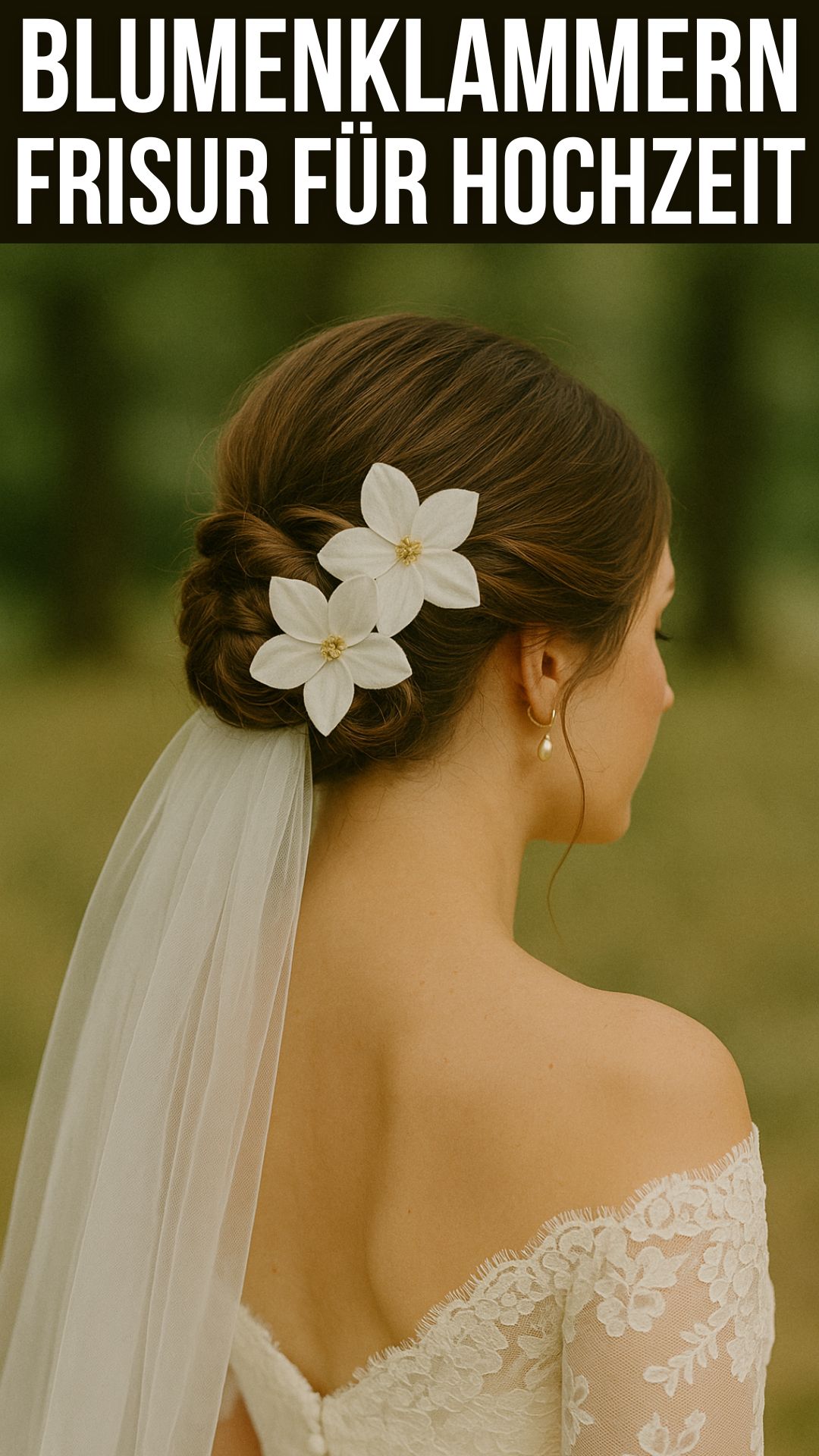 blumenklammern frisur für hochzeit