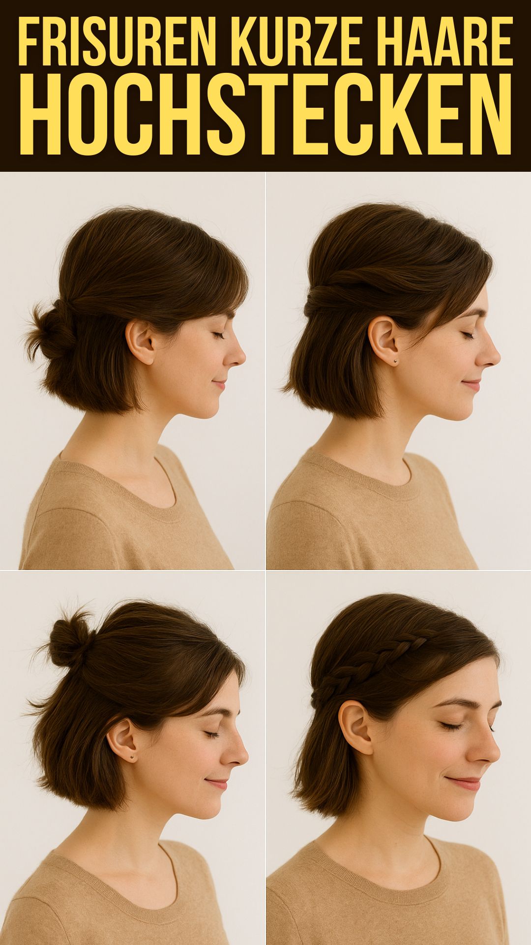 frisuren kurze haare hochstecken