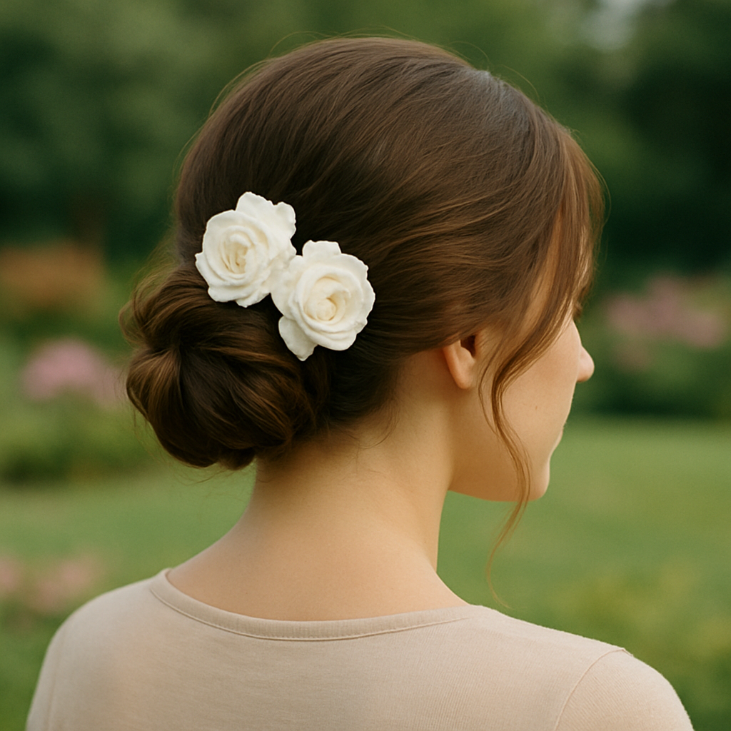 🌸 Hochsteckfrisuren + Blumen = Eleganz auf die chillige Art