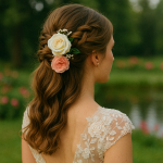 Diese Frisuren mit Blumen Klammer sind so schön dass du nie wieder ohne willst