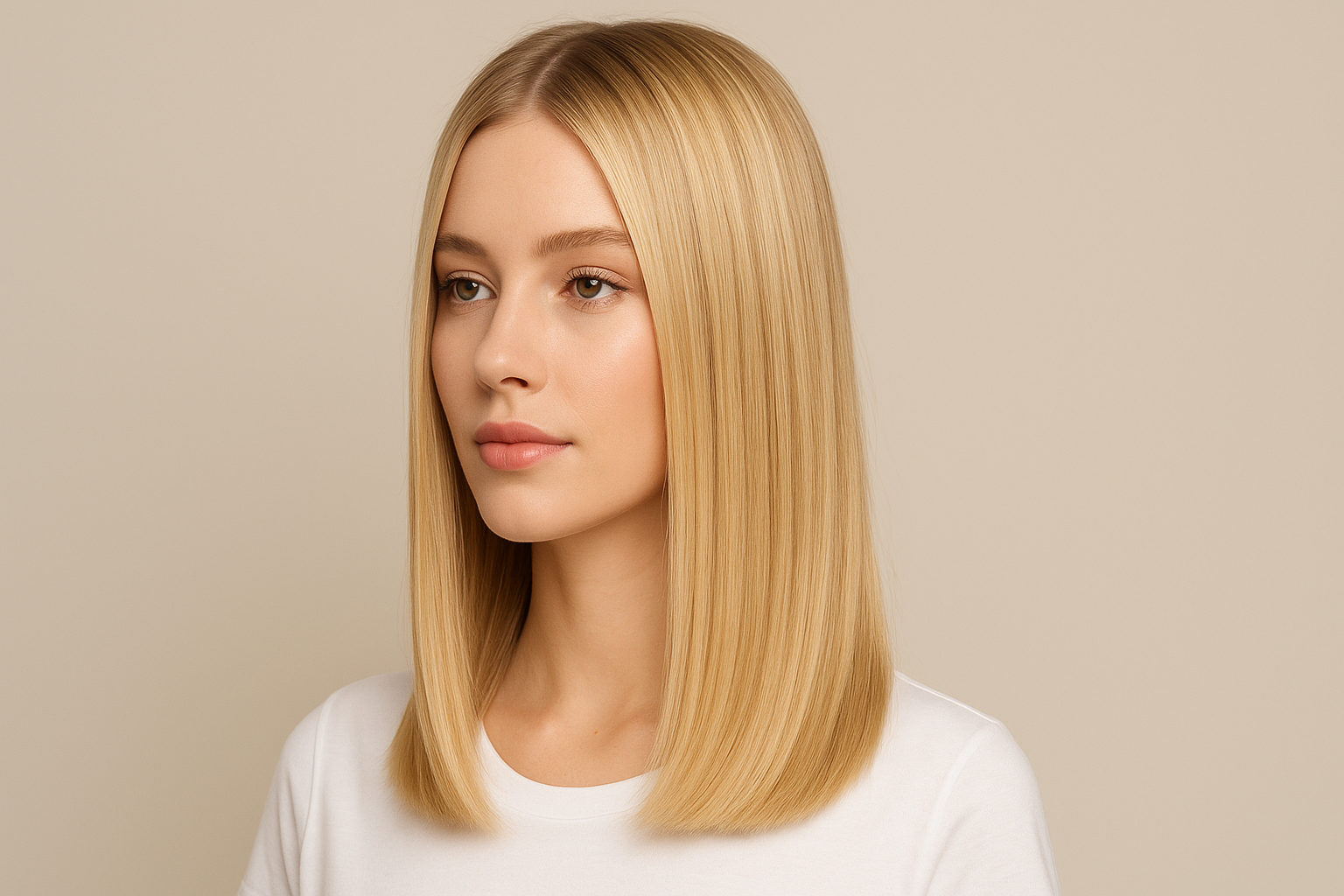 Blonde glatte Frisuren für schulterlange Haare die dich sofort frischer aussehen lassen