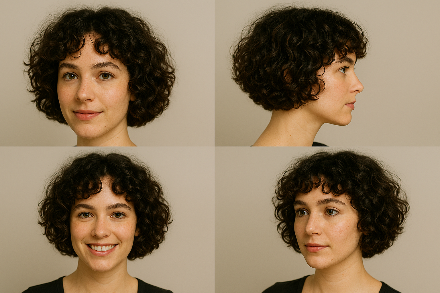 Bob Frisur für lockige Haare mittellang Die perfekte Mischung aus Schwung und Stil