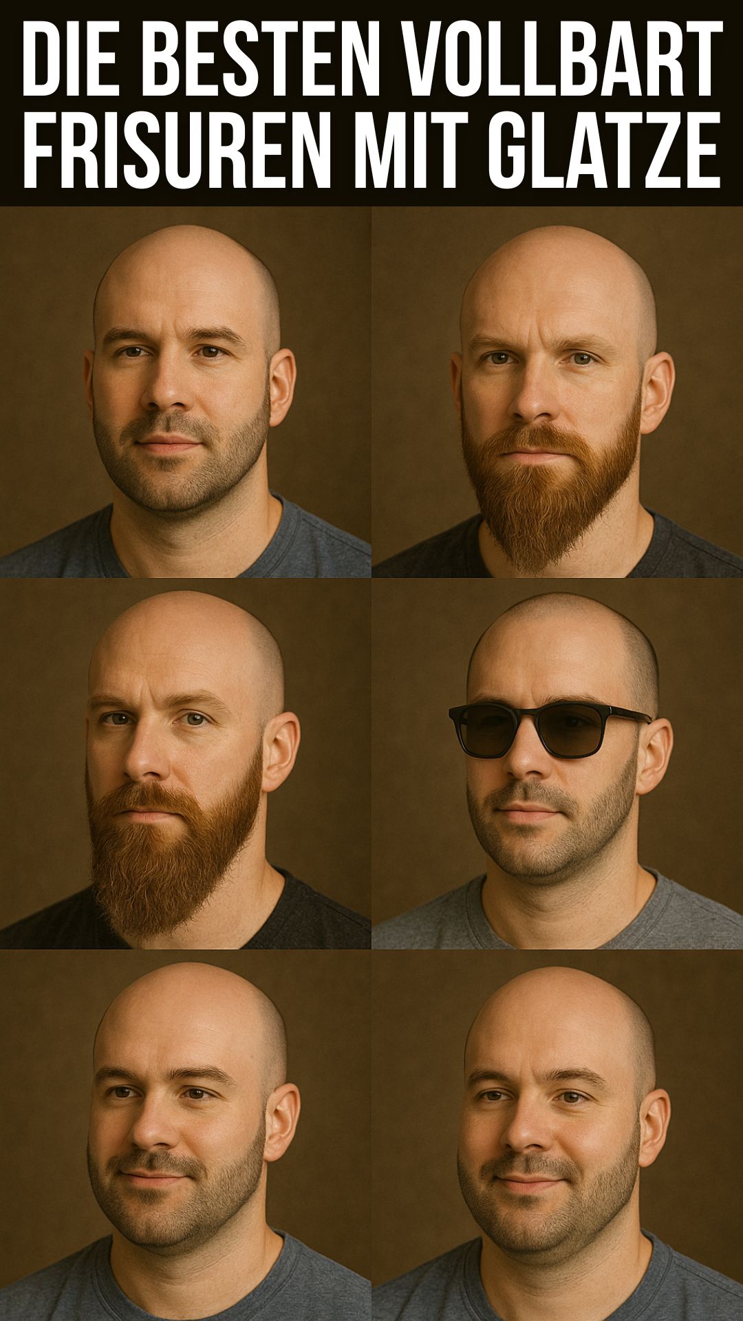 Die besten Vollbart Frisuren mit Glatze die jeden Look aufwerten