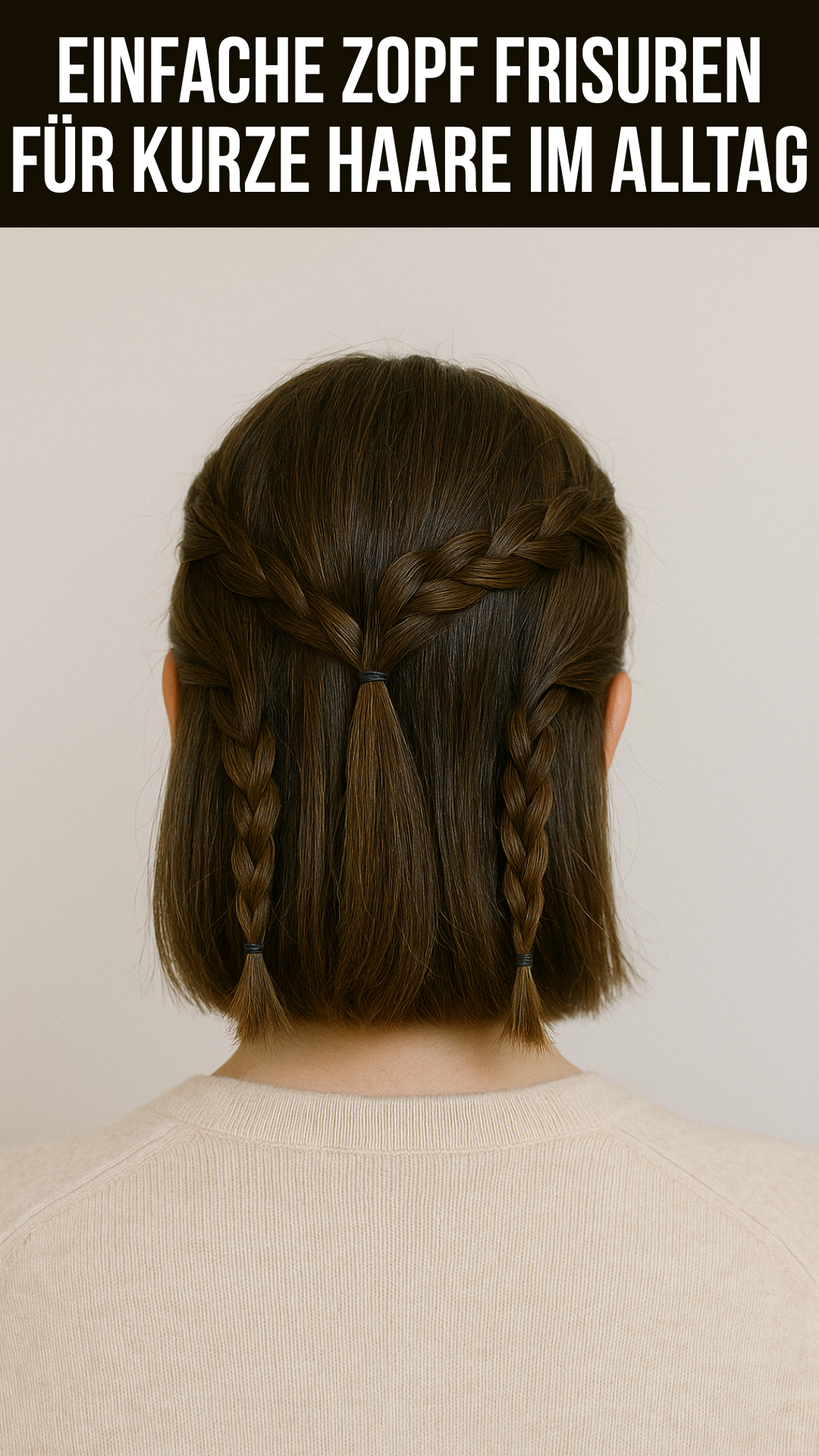 Einfache Zopf Frisuren für kurze Haare im Alltag