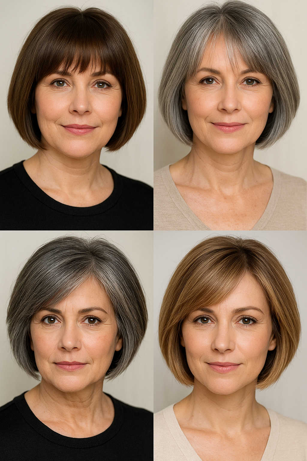 Gestufter Bob Frisuren ab 50 für jede Gesichtsform 🪞