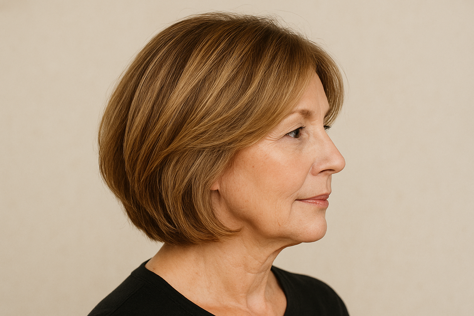 Mittellanger gestufter Bob für elegante Looks 🌟