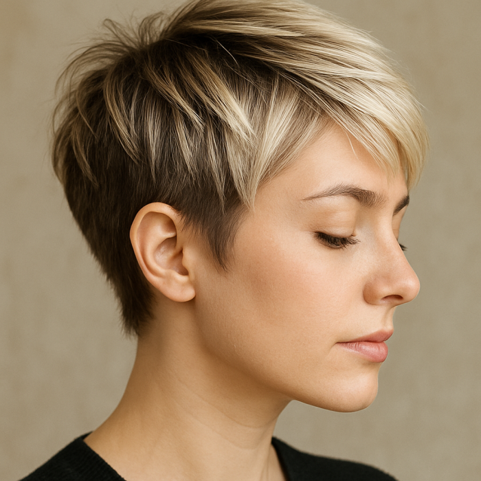 Pixie mit Balayage-Highlights ✨