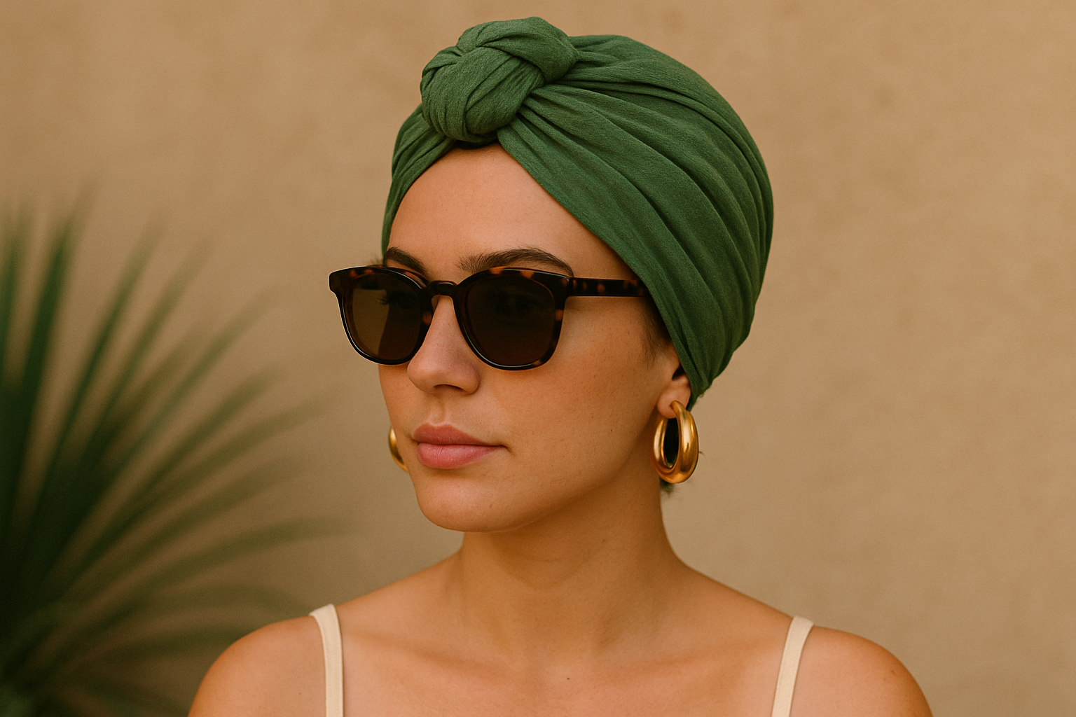 Turban Style mit Knoten vorne