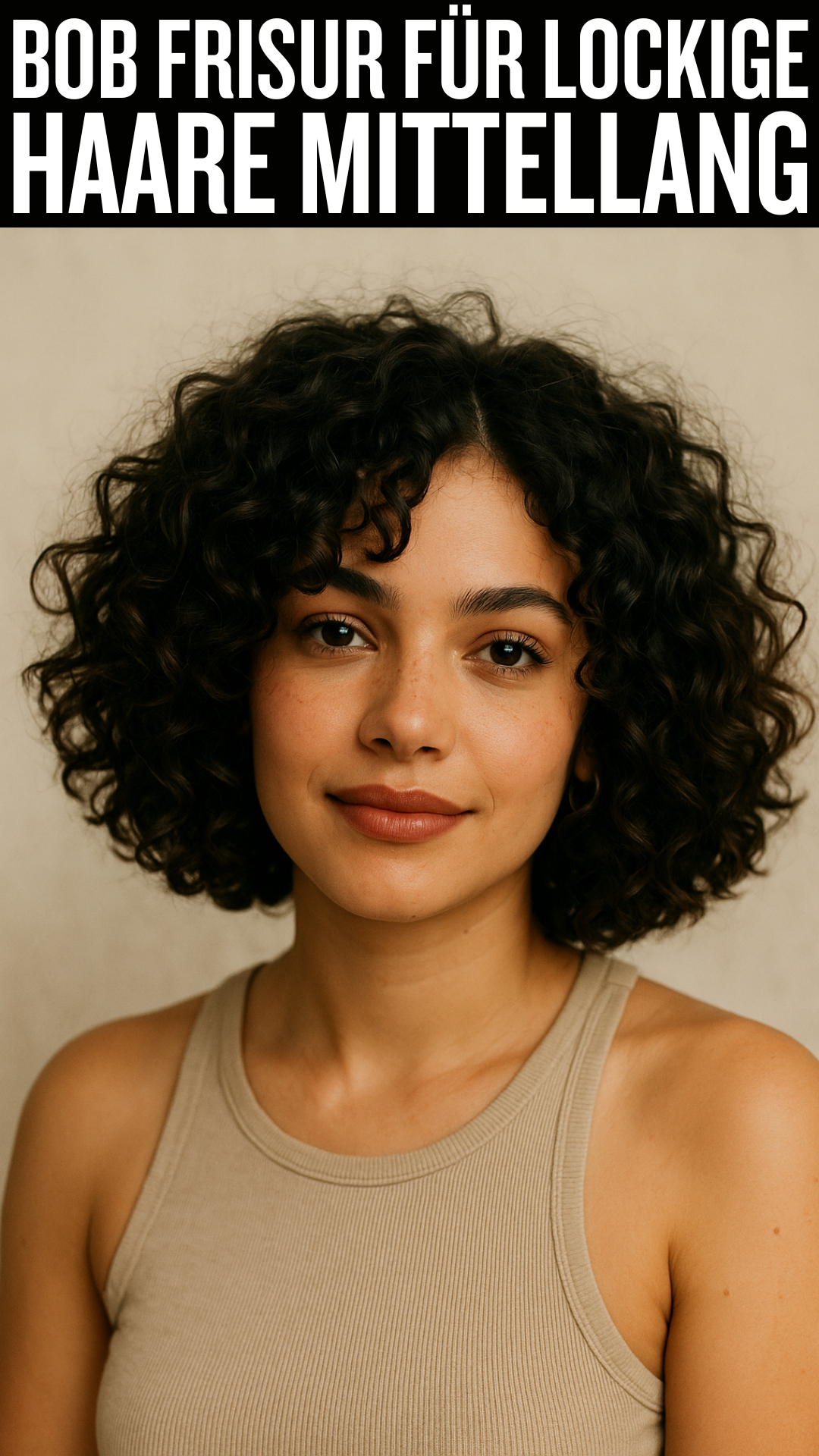 bob frisur für lockige haare mittellang