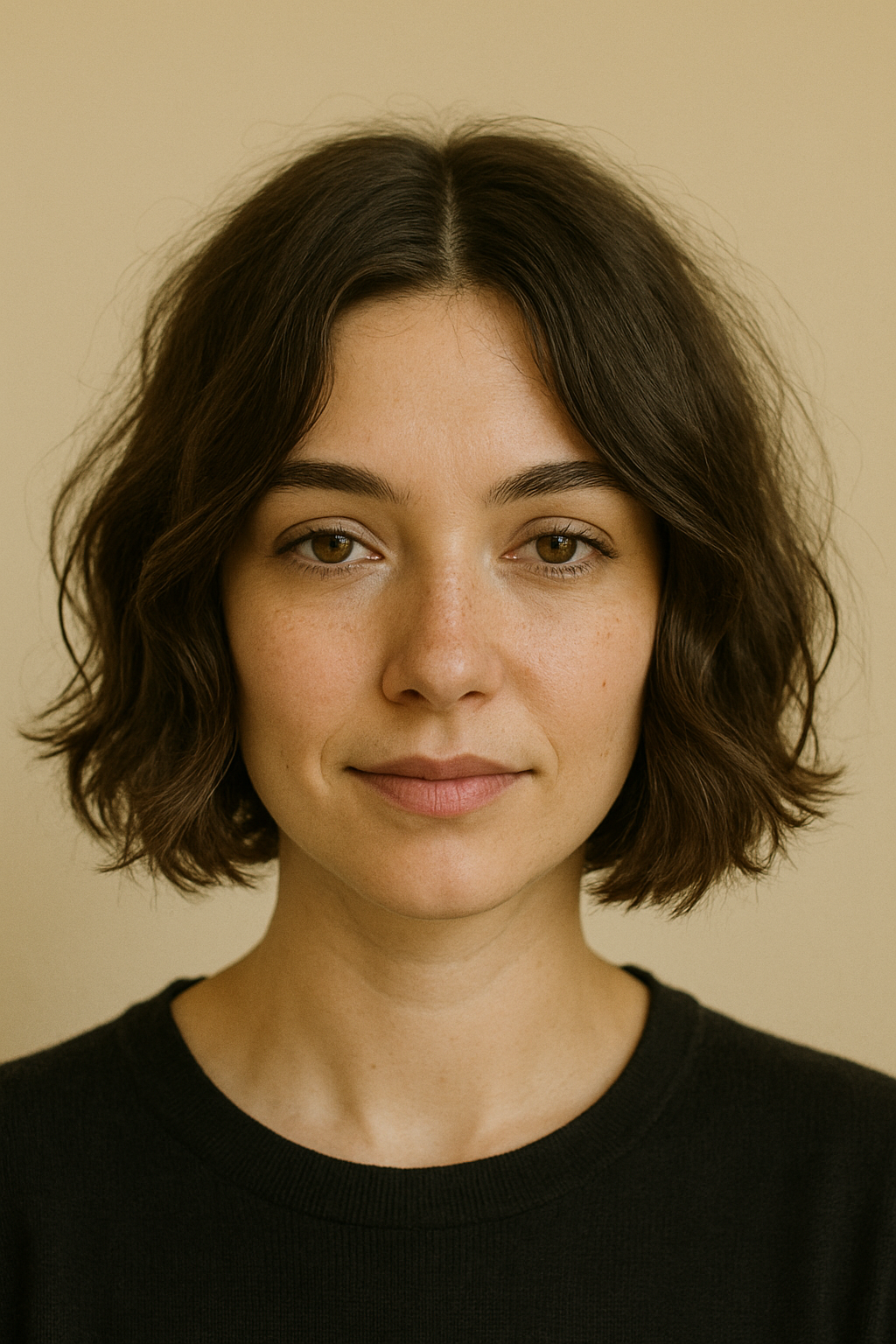 🌼 Der Messy Bob mit Mittelscheitel – locker und lässig