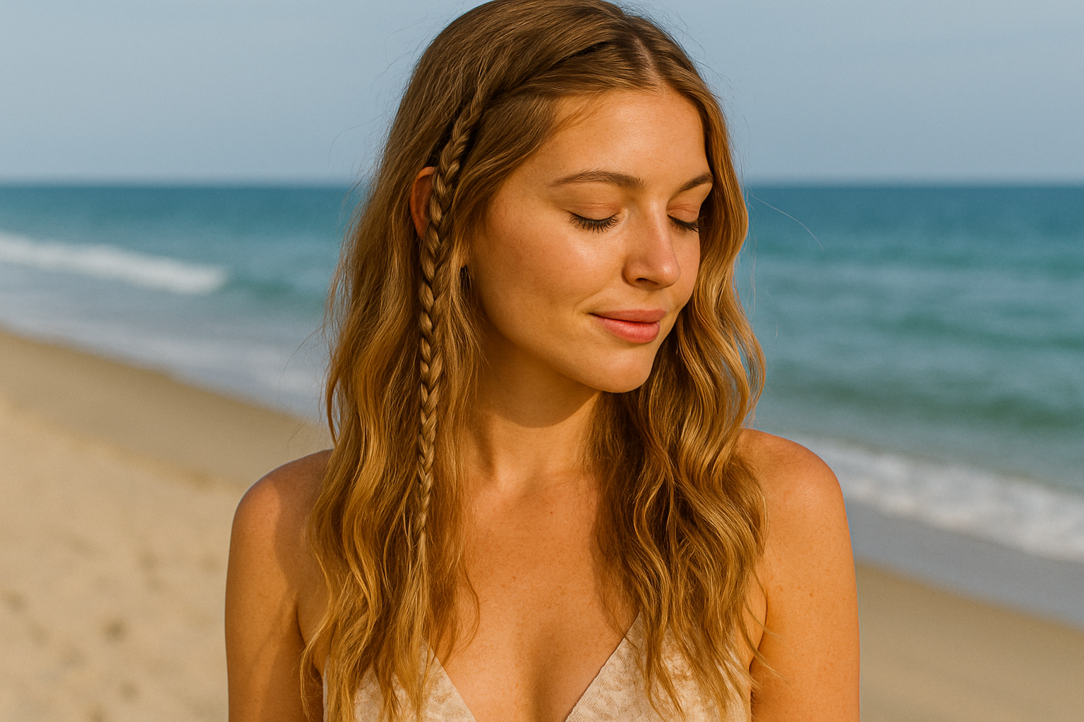 👝 Boho-Zöpfchen an der Seite