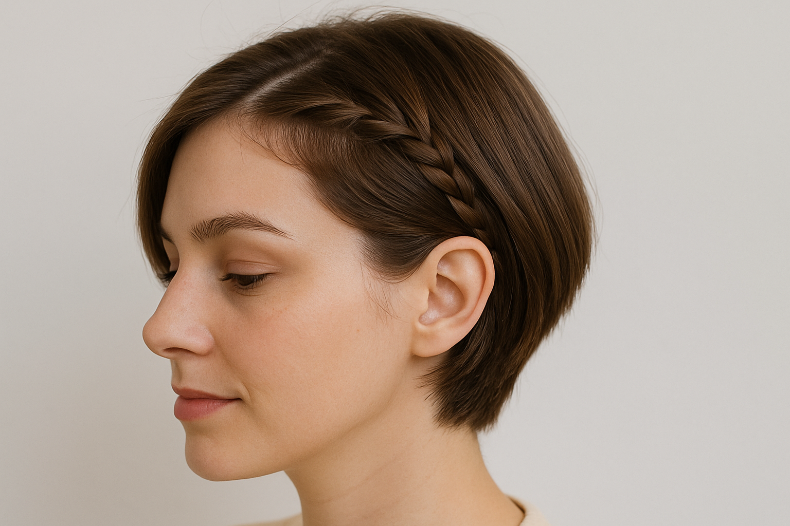 🧁 Der Mini-Seitenzopf – perfekt für Bob und Pixie