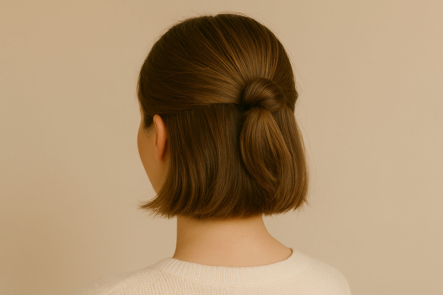 🪷 Half-up-Hochsteckfrisur – schlicht, aber stylisch