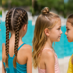 Diese einfachen Schwimmbad Frisuren für Mädchen machen jeden Sommertag perfekt