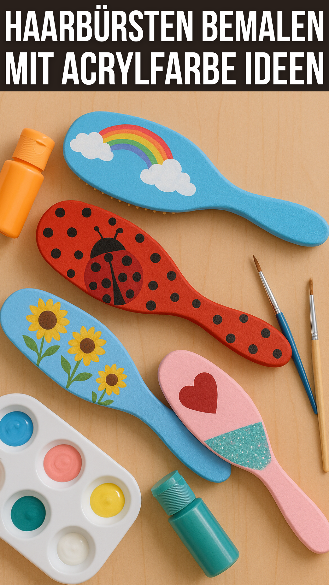 Haarbürsten Bemalen Mit Acrylfarbe Ideen