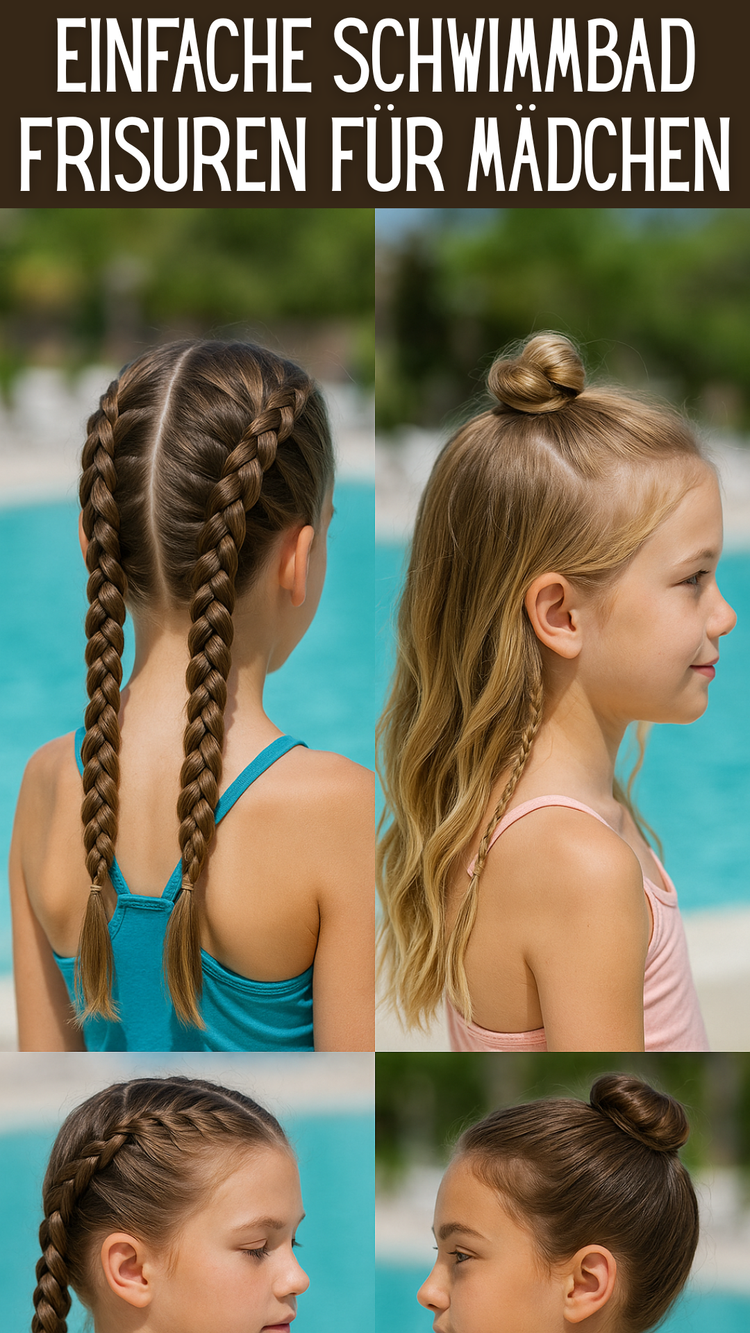 einfache schwimmbad frisuren für mädchen