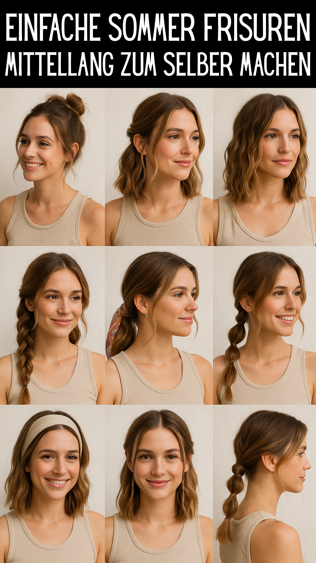 einfache sommer frisuren mittellang zum selber machen